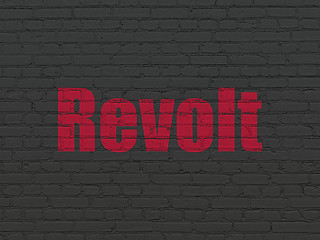 Image showing Politics concept: Revolt on wall background