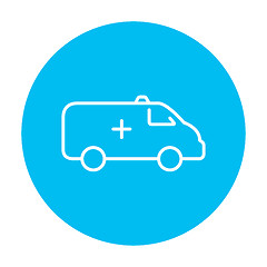 Image showing Ambulance car line icon.