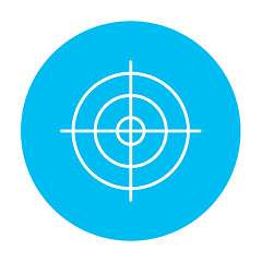 Image showing Shooting target line icon.