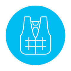 Image showing Life vest line icon.