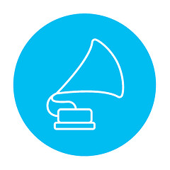 Image showing Gramophone line icon.