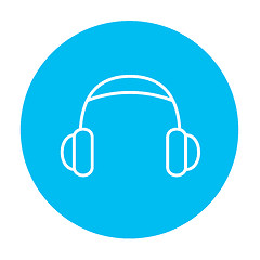 Image showing Headphone line icon.