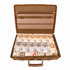 Image showing  Suitcase with money vintage