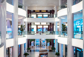 Image showing Background of shopping mall, shallow depth of focus.