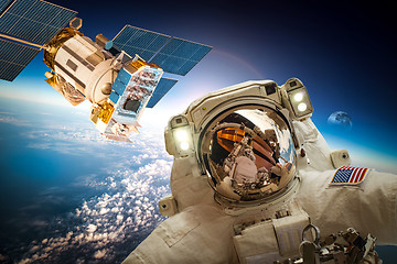 Image showing Astronaut in outer space