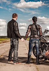 Image showing Bikers couple