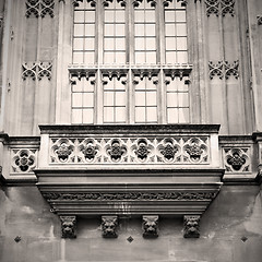 Image showing old in london  historical    parliament glass  window    structu