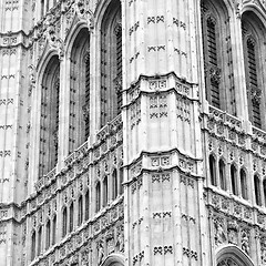 Image showing old in london  historical    parliament glass  window    structu