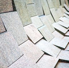 Image showing in london  monument old steps and marble ancien line 