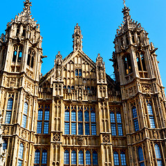 Image showing old in london  historical    parliament glass  window    structu