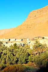 Image showing construction  in    valley  morocco   