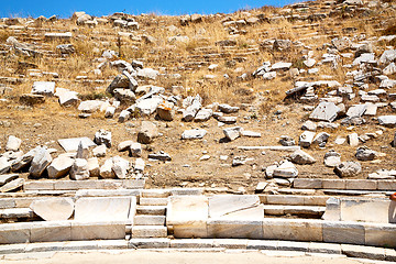 Image showing archeology  in  the historycal acropolis and old ruin site