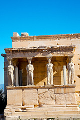 Image showing statue acropolis   place    in greece the   architecture 