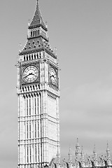 Image showing london big ben and historical old construction england  aged cit