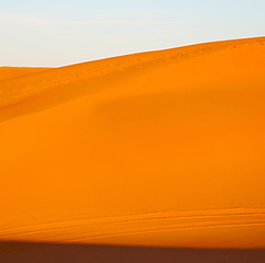 Image showing sunshine in the desert of morocco sand and dune