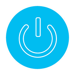 Image showing Power button line icon.