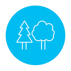 Image showing Trees line icon.