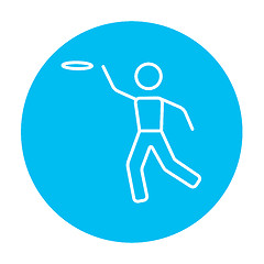 Image showing Frisbee line icon.