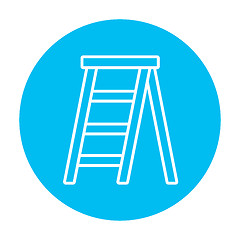 Image showing Stepladder line icon.