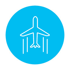 Image showing Cargo plane line icon.