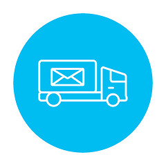 Image showing Mail van line icon.