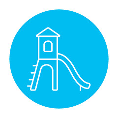 Image showing Playground with slide line icon.