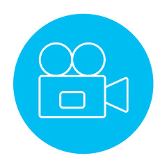 Image showing Video camera line icon.