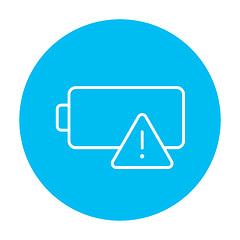 Image showing Empty battery line icon.