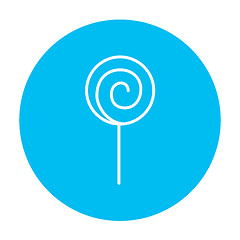 Image showing Spiral lollipop line icon.