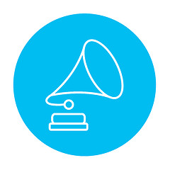 Image showing Gramophone line icon.