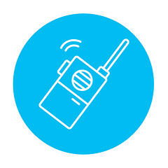 Image showing Portable radio set line icon.