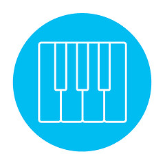 Image showing Piano keys line icon.