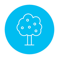 Image showing Fruit tree line icon.