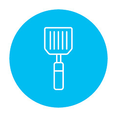 Image showing Kitchen spatula line icon.