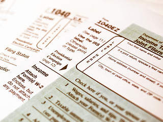 Image showing  Tax forms vintage