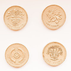 Image showing  Pound coin vintage