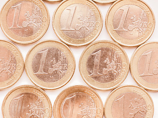 Image showing  Euro coins vintage