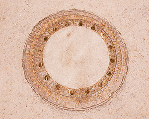 Image showing  Manhole detail vintage