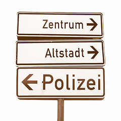 Image showing  German traffic sign vintage