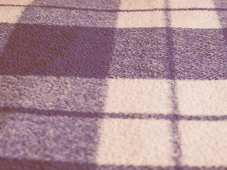 Image showing Retro looking Blue tartan background