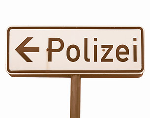 Image showing  Polizei sign vintage