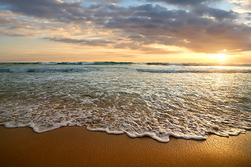 Image showing Sunset in the ocean