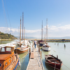 Image showing Old fishing port in Secovlje, Slovenia.