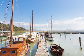 Image showing Old fishing port in Secovlje, Slovenia.