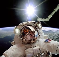 Image showing Astronaut in outer space