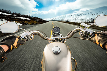 Image showing Biker First-person view