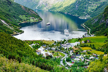 Image showing Geiranger fjord, Norway.