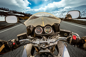 Image showing Biker First-person view