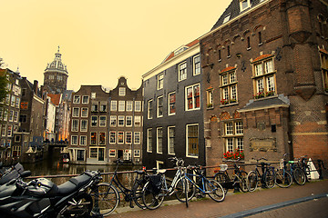 Image showing AMSTERDAM, THE NETHERLANDS - AUGUST 18, 2015: View on Saint Nich