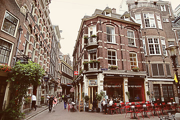 Image showing AMSTERDAM, THE NETHERLANDS - AUGUST 16, 2015: People walk on the